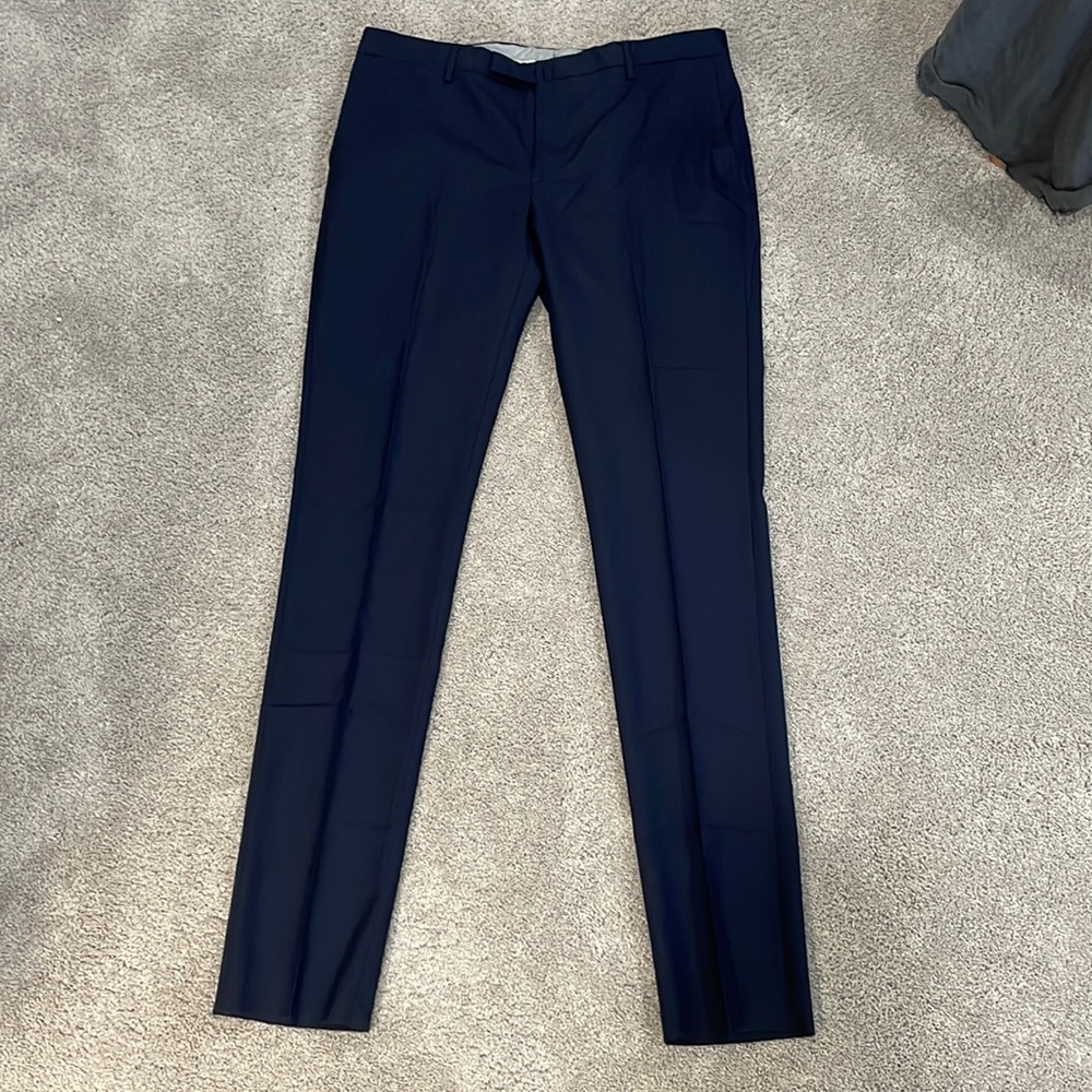Hackett London Kensington Slim Wool Trousers